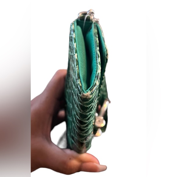 Unbranded Green Faux Snake Skin Wristlet/Wallet - Picture 5 of 6